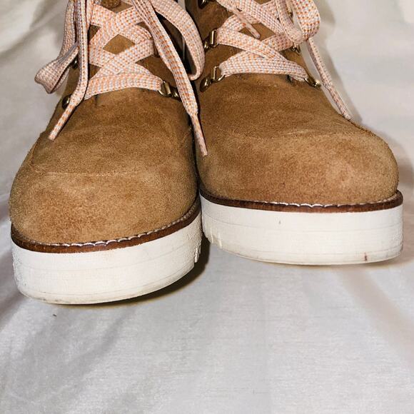 Cole Haan Zerogrand City Wedge Hiker Booties - Women's Size 8B - Carmel Leather - Picture 6 of 11